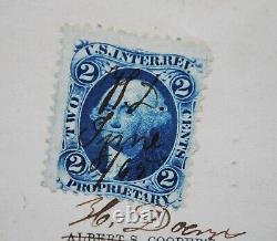 RARE Civil War General Sherman Horseback 1864 CDV Photograph + 2c Revenue Stamp