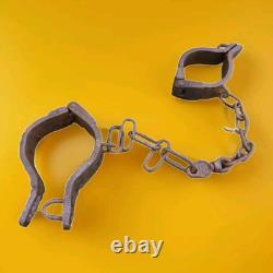 RARE Civil War Union Army Cast Iron Confederate Prisoner Leg Shackles Marked US