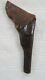 RARE Hard-to-Find Brown LEATHER Civil War CONFEDERATE HOLSTER withFlap Fair Cond