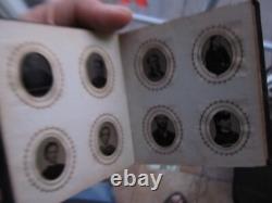 RARE, LARGE Gem Size Leather Tintype Album, Civil War, GIFT