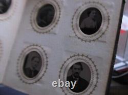RARE, LARGE Gem Size Leather Tintype Album, Civil War, GIFT