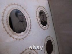 RARE, LARGE Gem Size Leather Tintype Album, Civil War, GIFT
