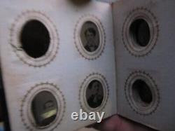 RARE, LARGE Gem Size Leather Tintype Album, Civil War, GIFT