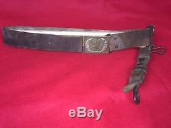 RARE M1851 CIVIL WAR ERA CAVALRY BUFF LEATHER BELT WITH EAGLE BUCKLE With WREATH