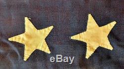 RARE ORIGINAL VINTAGE CIVIL WAR ERA 36 STAR NEVADA STATE FLAG 4'x8' BY HORSTMAN