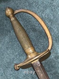 REAL CIVIL WAR SWORD NON COMMISSIONED OFFICER AMES M1840 Battle Used BARN FRESH