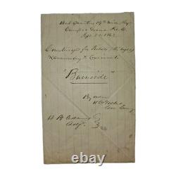 Rare 1862 Civil War Countersign Order Burnside 19th Michigan, Col. KIA