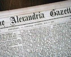 Rare ALEXANDRIA Virginia Abraham Lincoln Proclamation CIVIL WAR 1863 Newspaper