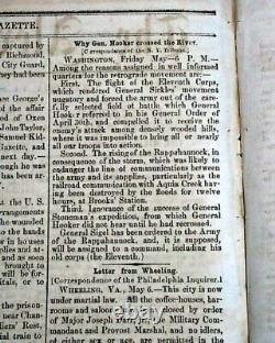 Rare ALEXANDRIA Virginia Abraham Lincoln Proclamation CIVIL WAR 1863 Newspaper