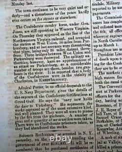 Rare ALEXANDRIA Virginia Abraham Lincoln Proclamation CIVIL WAR 1863 Newspaper