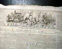 Rare ANTI-SLAVERY William Lloyd Garrison EMANCIPATION 1862 Civil War Newspaper