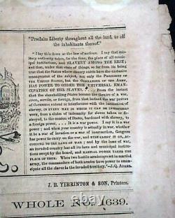 Rare ANTI-SLAVERY William Lloyd Garrison EMANCIPATION 1862 Civil War Newspaper