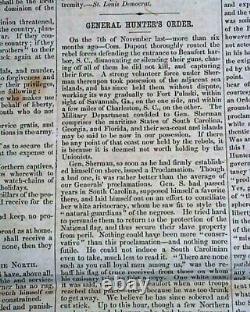 Rare ANTI-SLAVERY William Lloyd Garrison EMANCIPATION 1862 Civil War Newspaper