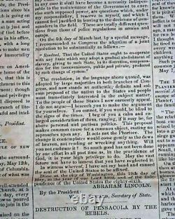 Rare ANTI-SLAVERY William Lloyd Garrison EMANCIPATION 1862 Civil War Newspaper