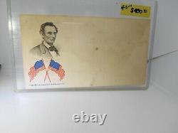 Rare Abraham Lincoln Patriotic Cover Civil War Union Must & Shall be Preserved