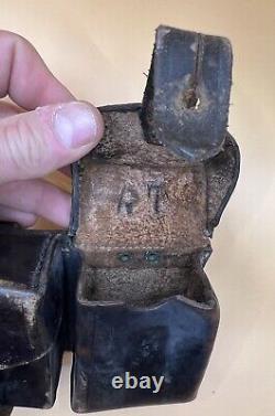 Rare Antique 1936 Spanish Civil War 8mm Cartridge Box For Belt Hard To Find