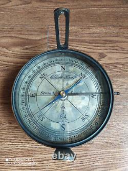 Rare Antique ELLIOTT BROTHER'S big dial needle compass Strand London year 1857