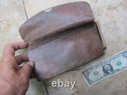 Rare Antique Multi Pocket CIVIL WAR OFFICER'S Wrap Around Leather Wallet, GIFT