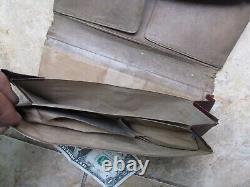 Rare Antique Multi Pocket CIVIL WAR OFFICER'S Wrap Around Leather Wallet, GIFT