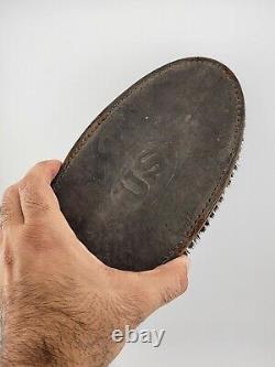 Rare Antique OriginUS CIVIL WAR Horse Grooming Brush -Primitive Natural Bristle