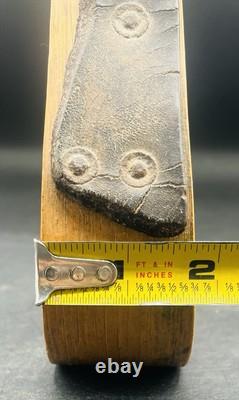 Rare Antique Wooden & Leather Stirrup Civil War Era 1860s mid-19th Century