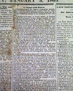 Rare BATTLE OF STONES RIVER Jefferson Davis 1863 CONFEDERATE Civil War Newspaper