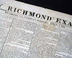 Rare CAPITAL OF THE CONFEDERACY Richmond VA Virginia Civil War 1863 Newspaper
