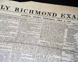 Rare CAPITAL OF THE CONFEDERACY Richmond VA Virginia Civil War 1864 Newspaper