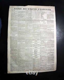 Rare CAPITAL OF THE CONFEDERACY Richmond VA Virginia Civil War 1864 Newspaper