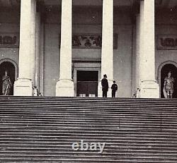 Rare! CIVIL War Capitol Building East Portico Stereoview Photo 1865