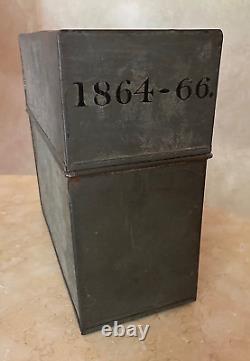 Rare! CIVIL War Confederate State's Zinc Lined Tin Dated 1864-6 Document Box