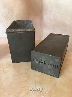 Rare! CIVIL War Confederate State's Zinc Lined Tin Dated 1864-6 Document Box