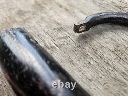 Rare CIVIL War Era Cast Iron Shackle Lock & Cylinder Key / Works Great Rare CIVIL War Era Cast Iron Shackle Lock & Cylinder Key / Works Great
