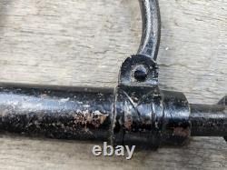 Rare CIVIL War Era Cast Iron Shackle Lock & Cylinder Key / Works Great