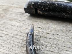 Rare CIVIL War Era Cast Iron Shackle Lock & Cylinder Key / Works Great