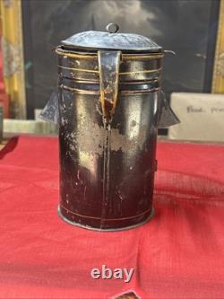 Rare CIVIL War Hospital Soup Warmer Tin Hand Decorated Great Condition