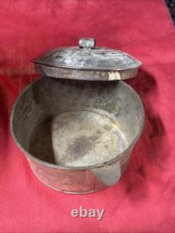 Rare CIVIL War Hospital Soup Warmer Tin Hand Decorated Great Condition