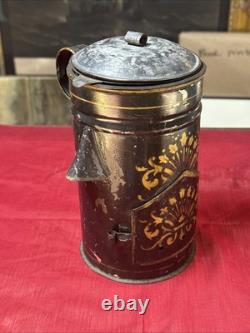Rare CIVIL War Hospital Soup Warmer Tin Hand Decorated Great Condition