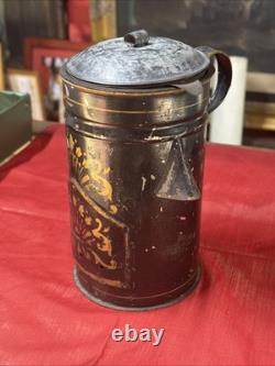 Rare CIVIL War Hospital Soup Warmer Tin Hand Decorated Great Condition