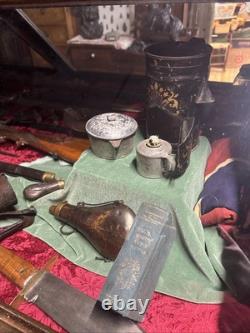 Rare CIVIL War Hospital Soup Warmer Tin Hand Decorated Great Condition