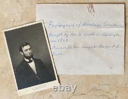 Rare! CIVIL War President Abraham Lincoln Engraved Identification Card 1863