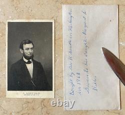 Rare! CIVIL War President Abraham Lincoln Engraved Identification Card 1863