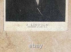 Rare! CIVIL War President Abraham Lincoln Engraved Identification Card 1863