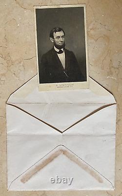 Rare! CIVIL War President Abraham Lincoln Engraved Identification Card 1863