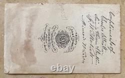 Rare! CIVIL War Union Pres. Lincoln's Wartime White House Guests CDV Photo