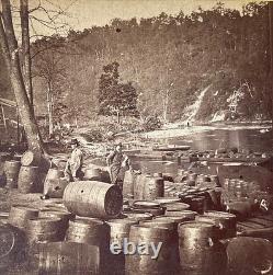 Rare! CIVIL War Union Story Farm Oil Field 1864 Stereoview Photo