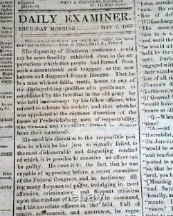 Rare CONFEDERATE Battle of Chancellorsville 1863 Richmond VA Civil War Newspaper