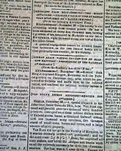 Rare CONFEDERATE Battle of Fredericksburg Union Defeat 1862 Civil War Newspaper