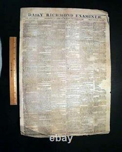 Rare CONFEDERATE Battle of Fredericksburg Union Defeat 1862 Civil War Newspaper