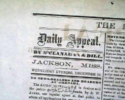 Rare CONFEDERATE Battle of Fredericksburg Union Defeat 1862 Civil War Newspaper